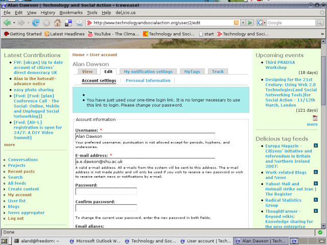 Change your password here Change your password here